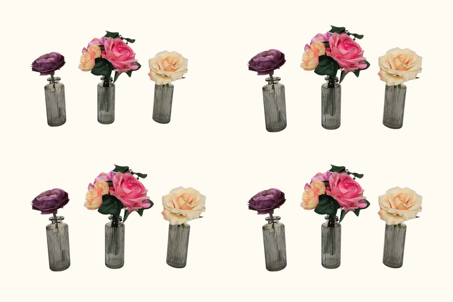 12 tafelvaasjes (4 x set van 3) | Gwen