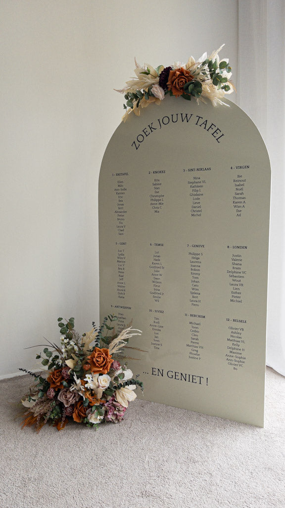 Bloemen welkomstbord | Indy